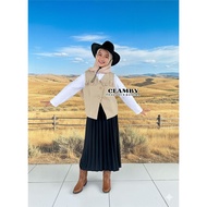 One Set Outfit Yearbook Cowboy Kids - Adults Hijab Friendly | Cowboy Vest Free Hat