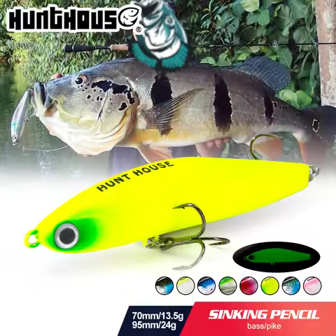 Hunthouse Honey Trap Pencil Sinking Fishing Lure 95MM/24G Hard Wobblers Trolling Saltwater For Pike 