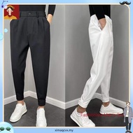 Sizes 28-38 Ready stockSummer trousers men's ninth-length casual pants Men's Straight Suit Pants sel