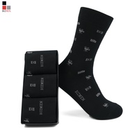 Hộp 3 Đôi Tất Vớ Nam Cổ Cao Công Sở Sợi Bamboo (Tre) Kháng Khuẩn - Khử Mùi Bizmen - BM.04.23