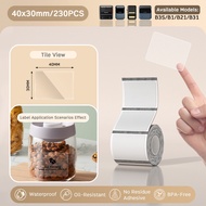 NIIMBOT B21/B1/B3s Transparent Label Printing Paper Name Sticker Waterproof Thermal