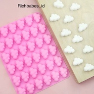 LILIN Mini Cloud Wax Mold Chocolate Plaster Cake Wax Melts Ornament small Cloud shape Silicone Mold 