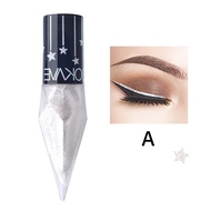 5 Warna Eyeliner Cair Glitter Berlian Mini  Eyeshadow Tahan Lama Cepat Kering Tahan Air Emas Perak K