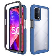 Oppo A74 5G / A54 5G Case WindCase Dual Layer Transparent Back Rugged Bumper No Slip Shockproof Full