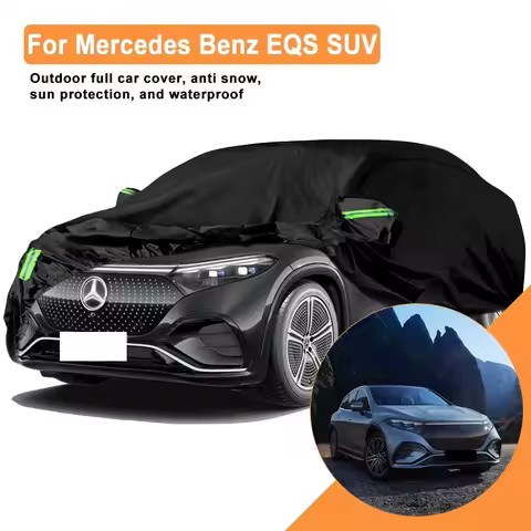 Full Car Cover for Mercedes Benz EQS SUV Outdoor Use - Waterproof Snowproof Sunshade, Winter & Summe