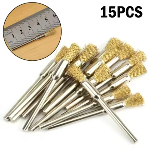 15 PCS Brass Wire Brass Drill Brush Mini Brush Rotary Tool For Drill Polishing Grinding Wheel Brush 