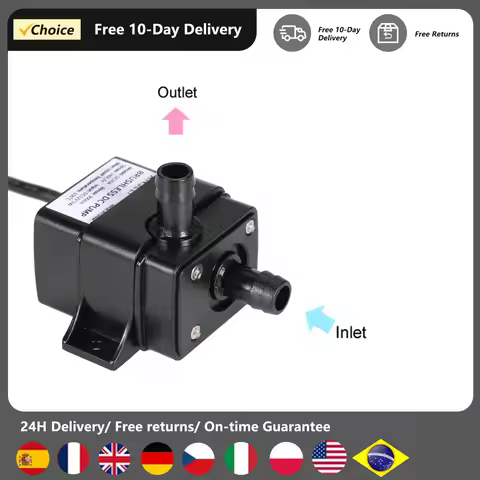 Anself Ultra-quiet Mini DC12V Micro Brushless Water Oil Pump Submersible Fountain Aquarium Circulati