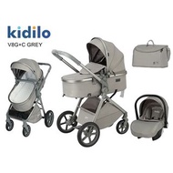 Kidilo V8G+C高景觀BB車 嬰兒車 手推車 可坐可躺 雙向輕便3合1口袋車