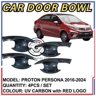 PROTON PERSONA 2016-2024 4 PCS DOOR BOWL COVER CARBON ACCESSORIES GLOSSY EFFECT