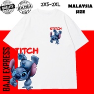 <TSHIRT WOMEN MEN> LILO AND STITCH T SHIRT DISNEY 100% COTTON ANIME T-SHIRT LELAKI PEREMPUAN BAJU LE