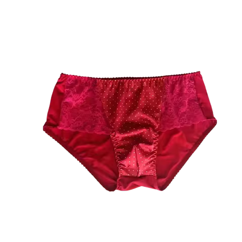 Man's Red Dots Cute Briefs Live Show Dance Costumes Harajuku Private FKK Party