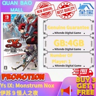 Ys IX Monstrum Nox 伊苏 9 怪人之夜 (Nintendo Switch)Muat turun Permainan Digital Switch Game Digital Downl