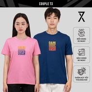 Áo Thun Nam Nữ Couple TX Regular Typo Gain - Lose TS 435