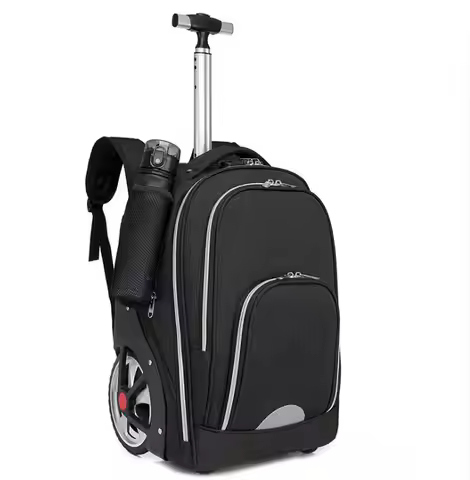 18 Inch large wheels school trolley backpack bag for teen school wheeled backpack bag with trolley t