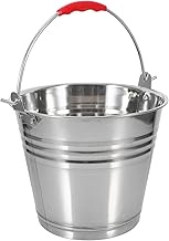 Lurrose Stainless Steel Bucket Liquid Rice Bucket Dog Water Pitcher Vase Pickup Bucket Stainless Steel Milk Can Portable Trash Can Multifunctional Bucket with Handle Round Goat Plastic