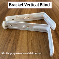 Bracket Vertical Blind / Kaki Rel Vertical Blind Putih Bahan Tebal