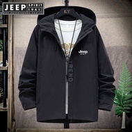 JEEP SPIRIT 1941 ESTD Mens Outdoor Jacket Jacket Outdoor Mountaineering Rainproof Waterproof Jacket 