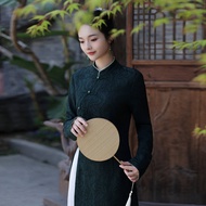 Elegant Chinese Zen Style Dress Qipao Ao Dai