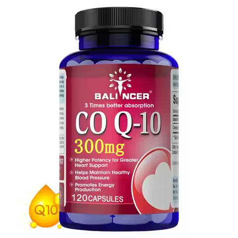 CoQ10 300mg Capsules - Highly Absorbable Antioxidant, Cardiovascular Heart Energy Support, Vegan, No