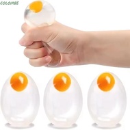 COLOMBE Yolk Egg Squishy Ball, Pinch Toy Transparent Egg Fidget Toy, Bubble Squeeze Toy Simulation E
