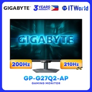 Gigabyte GP-G27Q2-AP 27” 2560 x 1440 QHD SS IPS 200Hz/OC 210Hz HDR10 Gaming Monitor itw