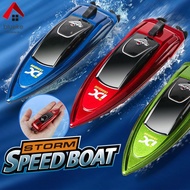 RC Boat for Kids 2.4GHz 8 km/h High Speed RC Boat Electric Racing Boat Waterproof USB Rechargeable SHOPCYC2911