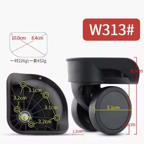W313 Travel Luggage Suitcase Universal Wheels Roller C37 Trolley Case Swivel Castors Pull Baggage Bo