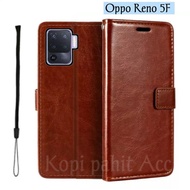 Casing Oppo Reno 5F Flip Cover Wallet Holster Hp Case Wallet Flip Magnet