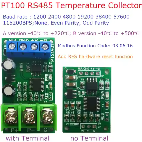 NEW Version PT100 RTD Converter RS485 Modbus Rtu Temperature Sensor