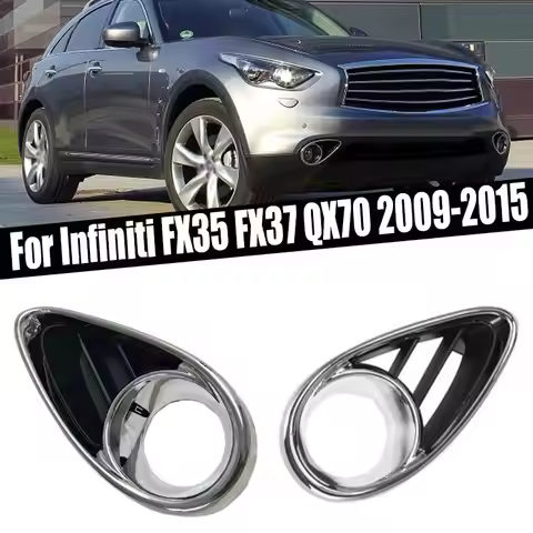 Car Accessories Front Fog Lamp Chrome Bezel For Infiniti FX35 FX37 QX70 2009 2010 2011 2012 2013 201