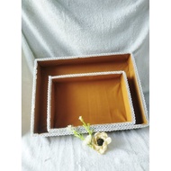 BEST PRODUCT!!! DELIVERY BOX 1 SET OF 4 / GOLD COLOR SET DELIVERY BOX / SIMPLE DELIVERY BOX / WEDDIN