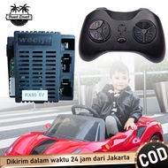 RX89 Receiver + Remote Mobil Aki 6v Untuk Mobilan Aki Anak