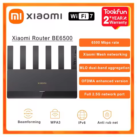 NEW Xiaomi Router BE6500 Qualcomm Quad-Core Wi-Fi 7 Mesh 2.5G Network Port IPTV OFDMA Game Accelerat