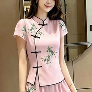 Chinese Style Printed Casual Suit Summer Outer Wear [July 31 Shipment]