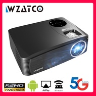 WZATCO โปรเจคเตอร์ Full HD อัจฉริยะ C6A 1080P 300นิ้วแอนดรอยด์หน้าจอใหญ่9เครื่องฉาย Wifi 4K เครื่องฉายโฮมเธียเตอร์3D วิดีโอแบบพกพา