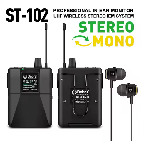 Debra Audio Receiver for ST-102 Stereo Wireless In-Ear Monitor System for Professional Stage recordi