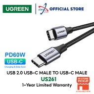 UGREEN USB-C 2.0 M/M Aluminium Shell Round Cable (60W/1m/2m) US261
