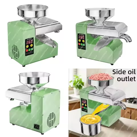 3-5kg/h 800w Home Use Small Commercial Cooking Oil Pressing Cold Extraction Oil Press Machine