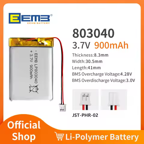 EEMB 803040/803048/803465/803466/813436/823465/8545135/872945 3.7V rechargeable lithium polymer batt