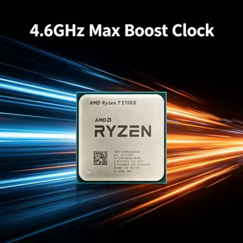 AMD Ryzen 7 5700X for Video Editing Streaming 8 Core 16 Thread CPU 4.6GHz 65W 7nm AM4 Desktop Gaming