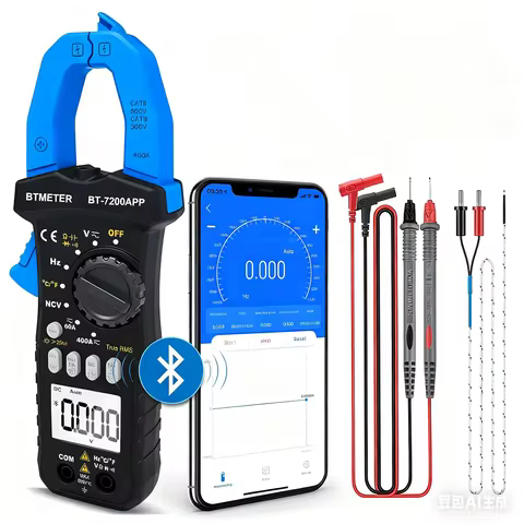 HP-7200APP TRMS 6000 Counting Clamp Multimeter, Bluetooth Clamp Ammeter for AC/DC Current Voltage Re