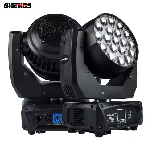 Good Price for 2Pcs Beam+Wash 19x15W RGBW Zoom Lighting DMX Control For Christmas Lights Indoor Disc