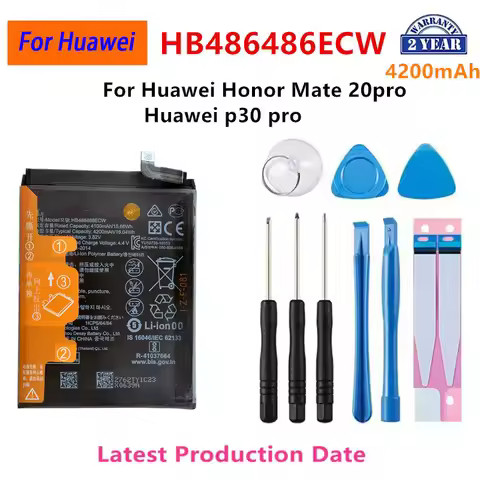 100% Orginal HB486486ECW 4200mAh Phone Battery For Huawei P30 Pro/ Mate20 Pro Replacement Batteries.