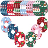 12pcs Christmas Theme Adhesive Patch CGM Patches Waterproof CGM Covers Sweatproof Colored Sensor Con