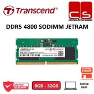 Transcend DDR5 4800MHz SODIMM Laptop RAM - 8GB/16G/32GB