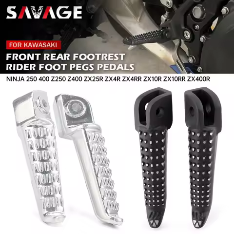 Footrest Foot Pegs Pedal For KAWASAKI NINJA 250 400 Z250 Z400 ZX25R ZX4R ZX4RR ZX10R ZX10RR ZX400R M