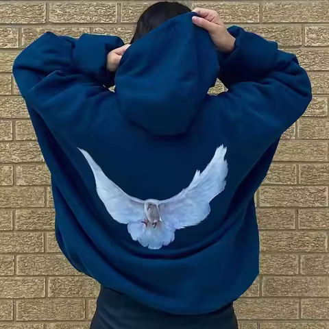 Double Layered YZY Kanye West DOVE Hoodie Men Women 1:1 Best Quality Oversize Thicken Pullover