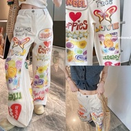 Aviva studio Butterfly Print Long Jeans