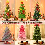 DIY Colorful Christmas Tree Fuzzy Wire Set Handmade Material Tools Set Arts Craft for Kids Xmas Gift