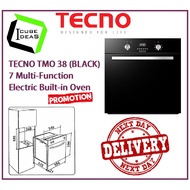 TECNO TMO 38 (BLACK) 7 Multi-Function Electric Built-in Oven